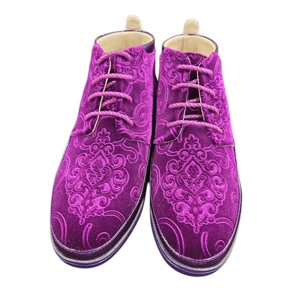 BROOKLYN MEN\'S PURPLE MID TOPS WITH PAISLEY SUEDE BY GLOBE FOOTWEAR. 6933 main image 4